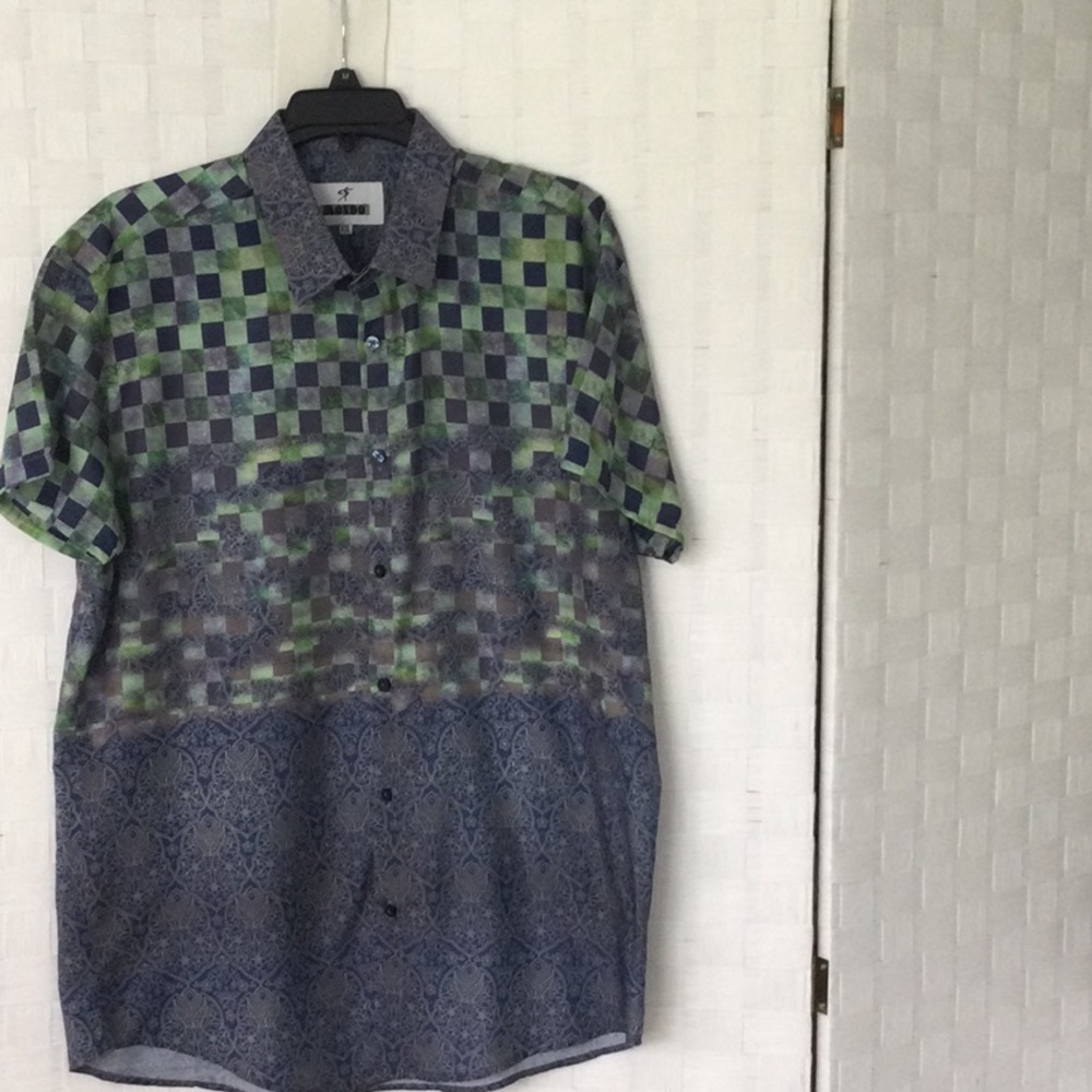 Mens Mondo Shirt size XXL short sleeves 80%cotton 20% polyester.          #247